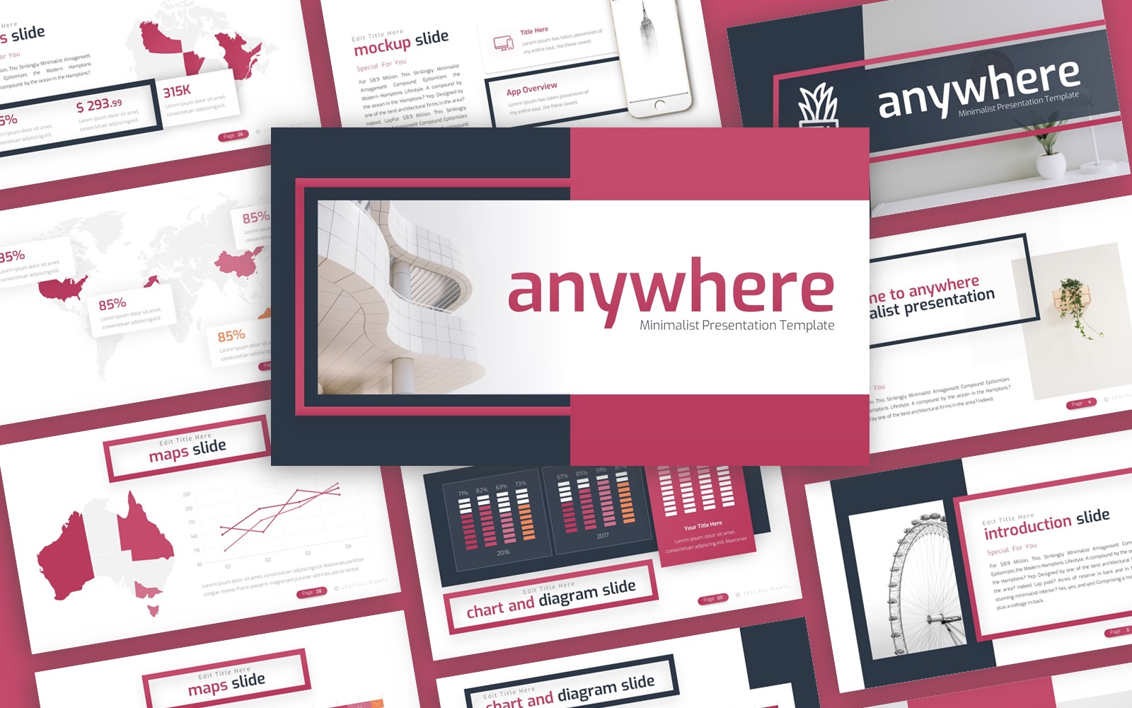 Anywhere - Minimalist Multipurpose  PowerPoint Template
