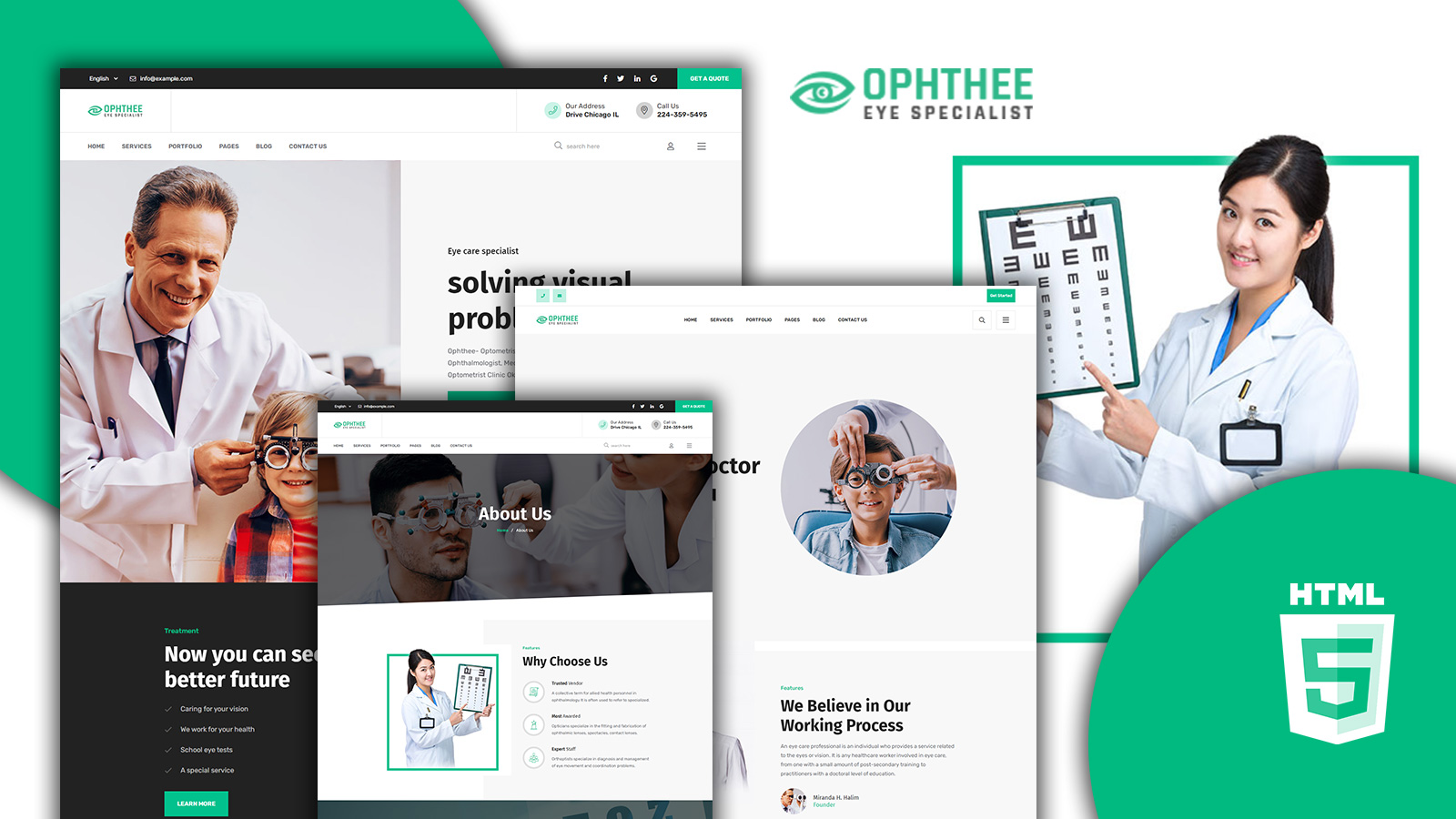 Ophthee - Eye Care HTML5 Website template