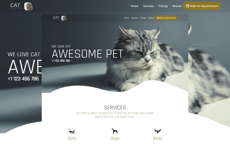 Cato - Animals and Pet Shop Landing Page