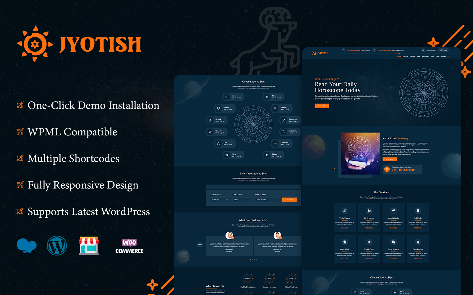 horoscope and astrology wordpress theme free download