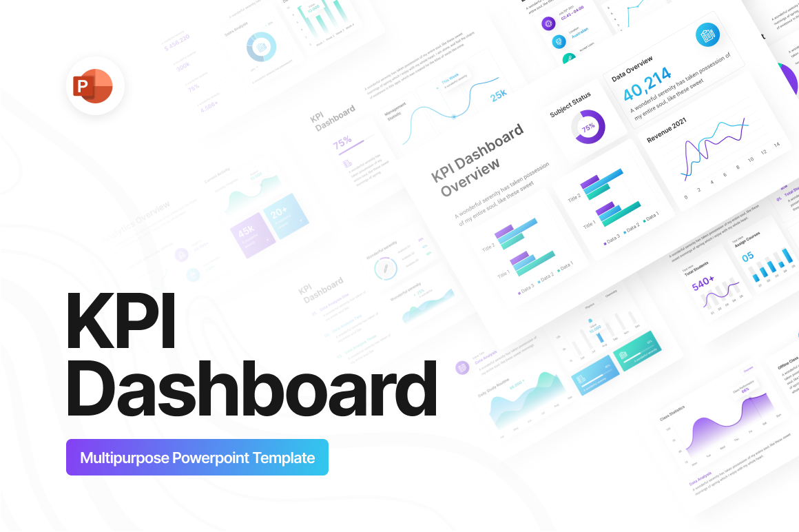 KPI Dashboard Professional PowerPoint Template