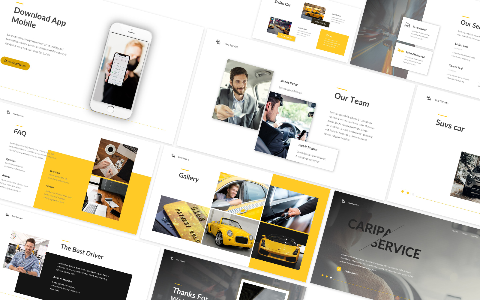 Taxi Service Powerpoint Template