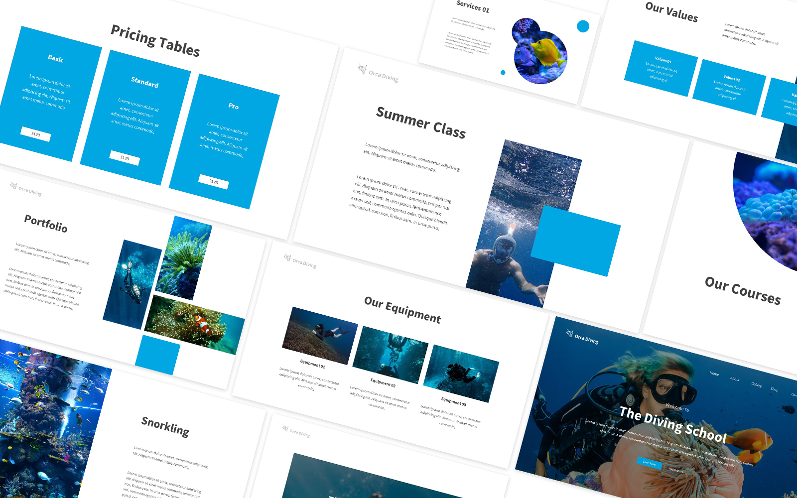The Dive Powerpoint Template