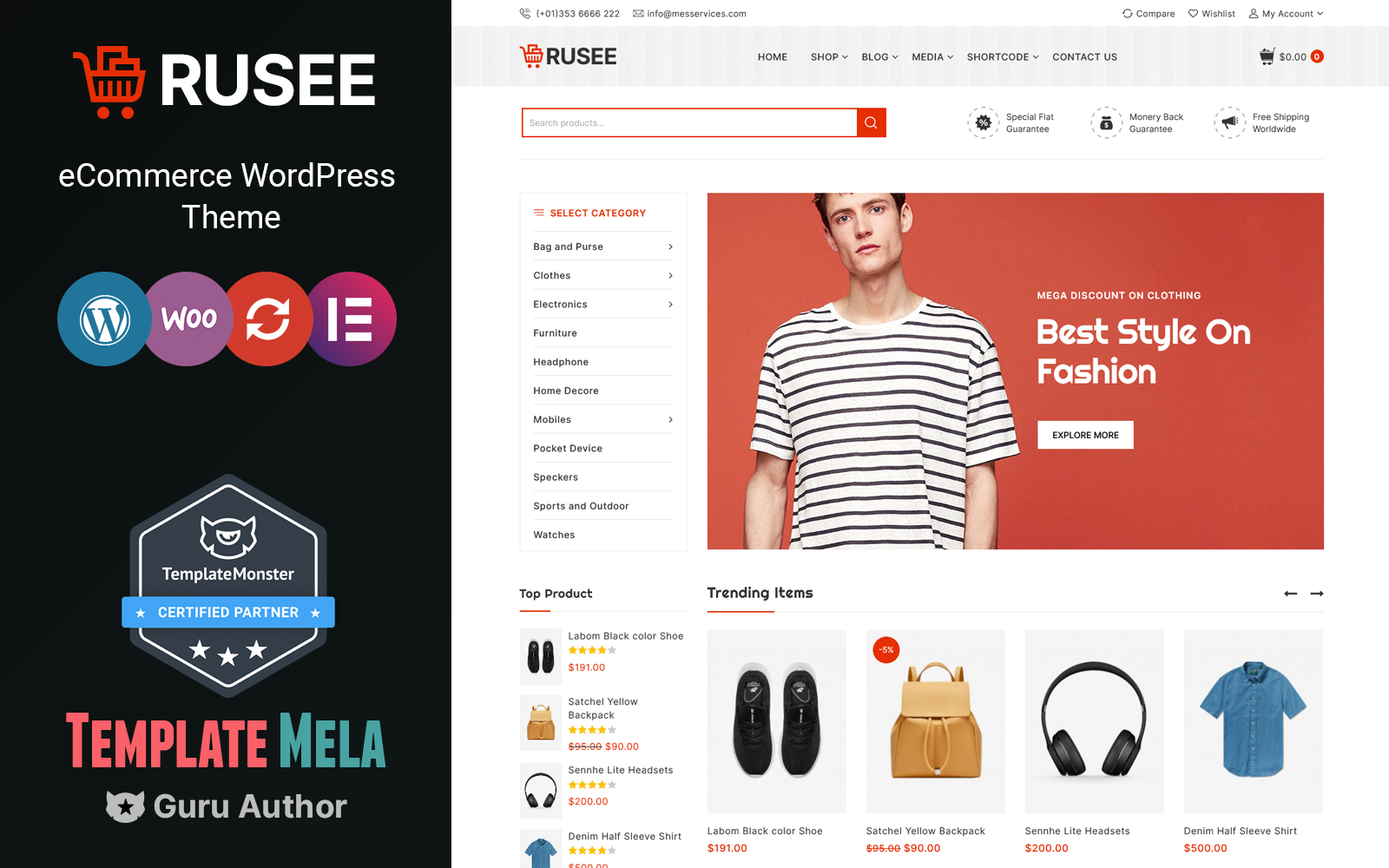 Rusee - Elementor WooCommerce Theme for Fashion