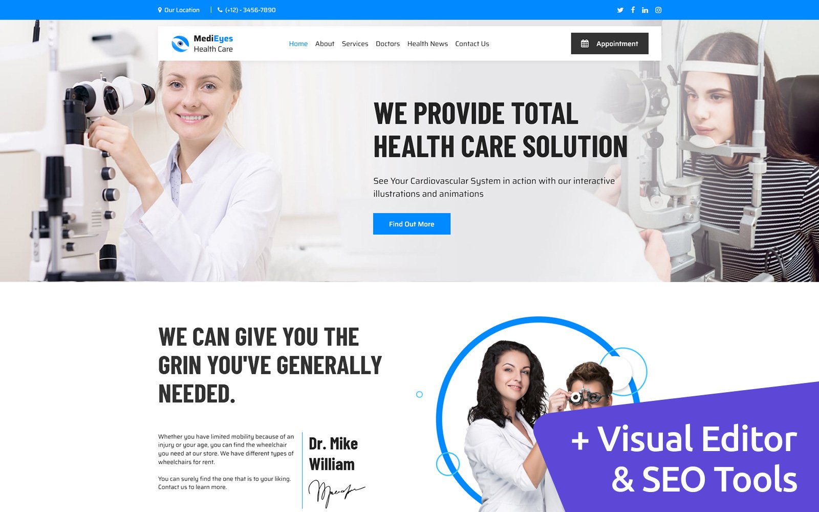 Optometrist MotoCMS Website Template