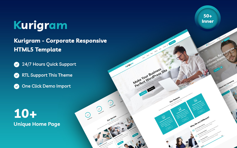 Kurigram - Corporate Responsive Website Template