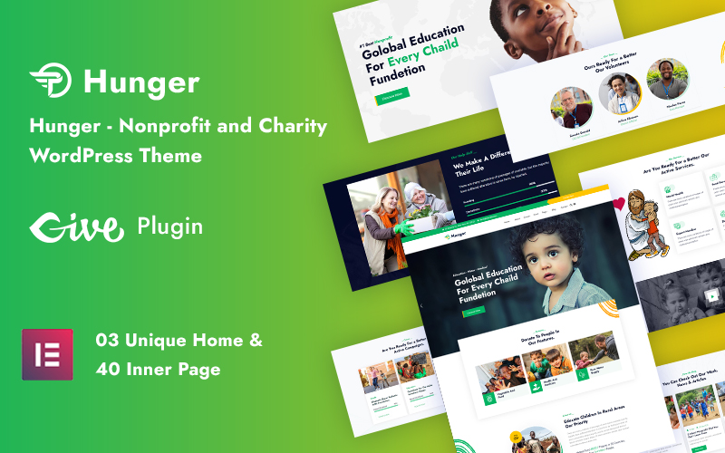 Hunger - Nonprofit and Charity Responsive WordPress Theme