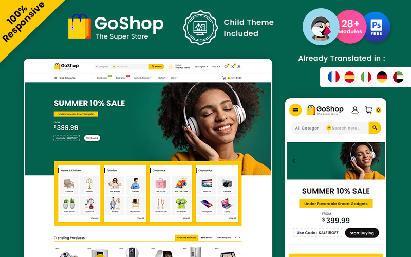 GoShop – Electronic Multipurpose Mega Prestashop Theme