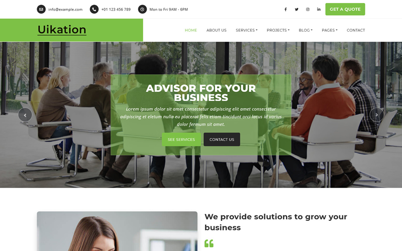 Uikation - Multipurpose HTML5 Website Template