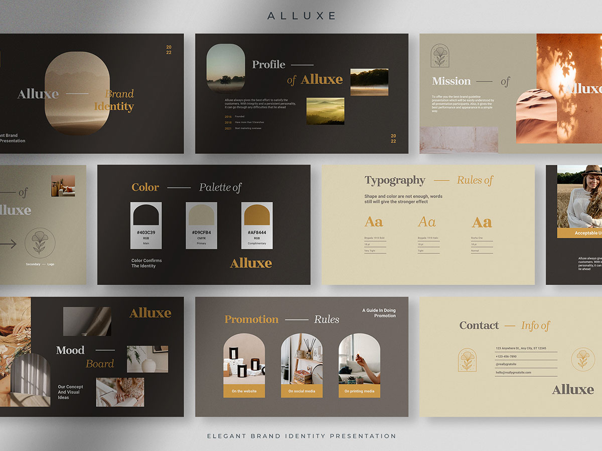 Alluxe - Bold Elegant Brand Identity Presentation