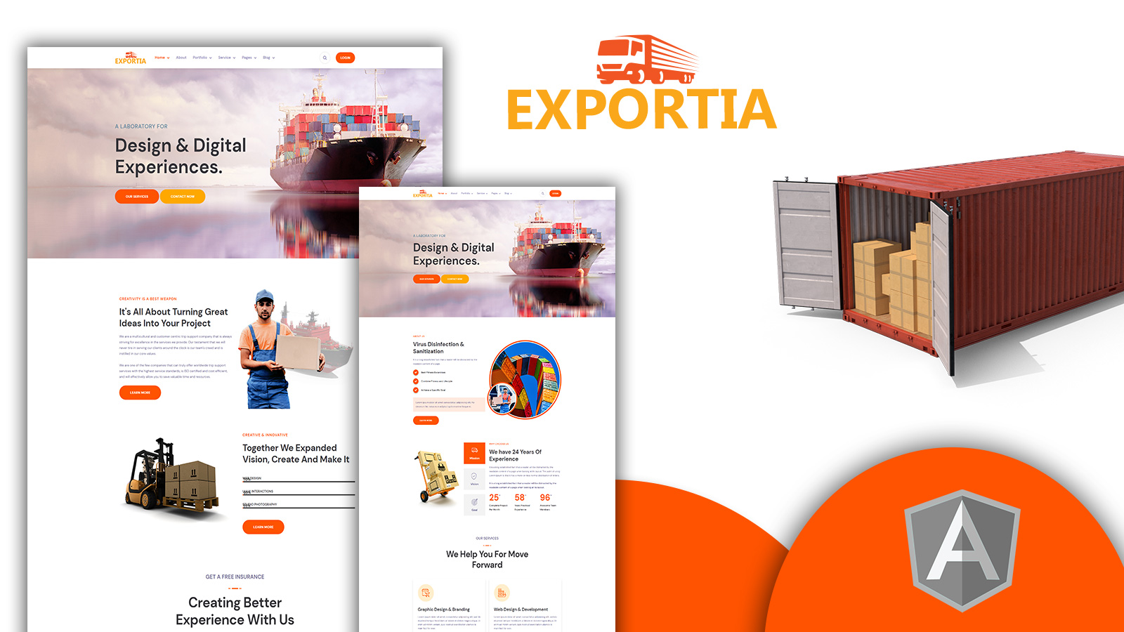 Expotia - Transportation and Logistic Angular Template
