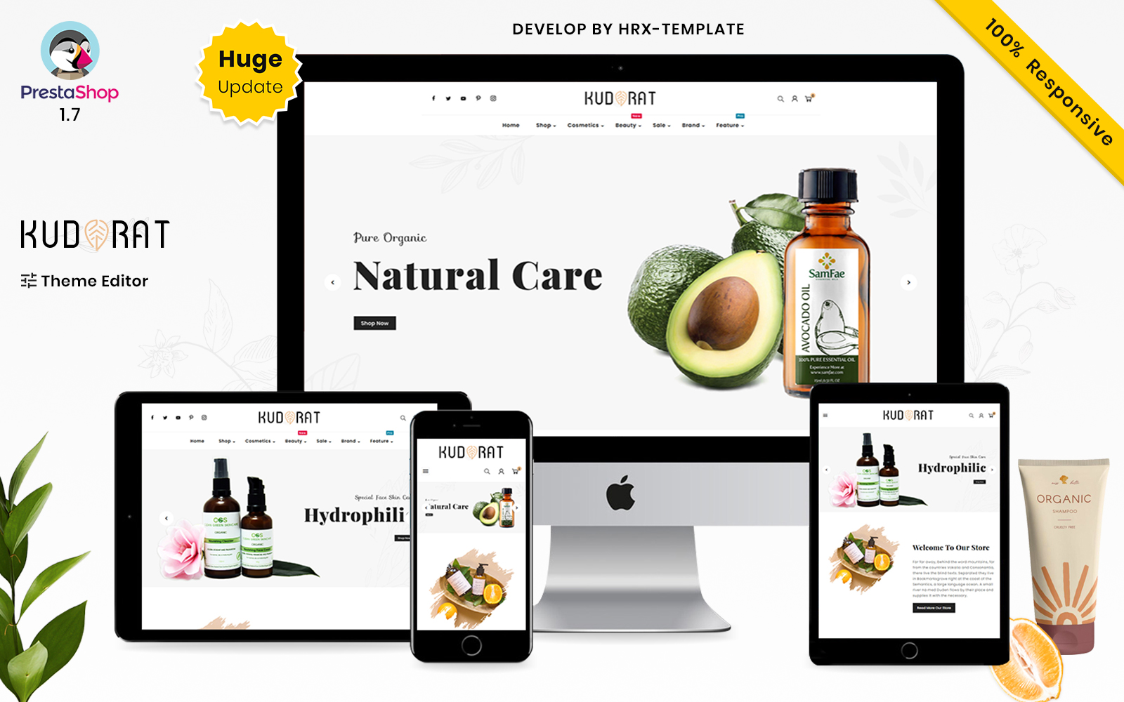 Kudrat Mega Cosmetic and Bio Super Store Responsive Prestashop Theme