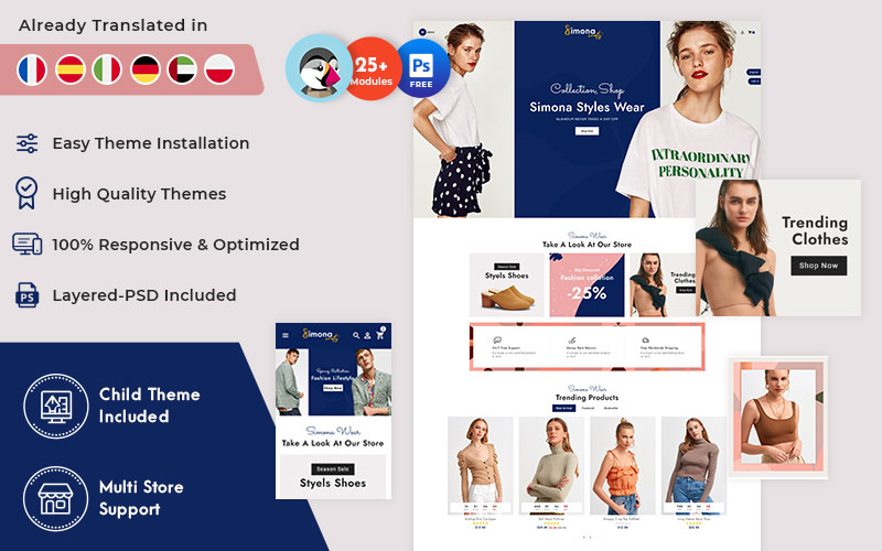 Simona - PrestaShop Theme for Online Fashion Store