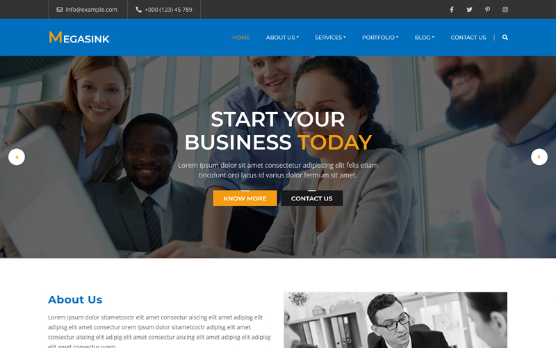 Megasink-Corporate and Multipurpose HTML5 Template