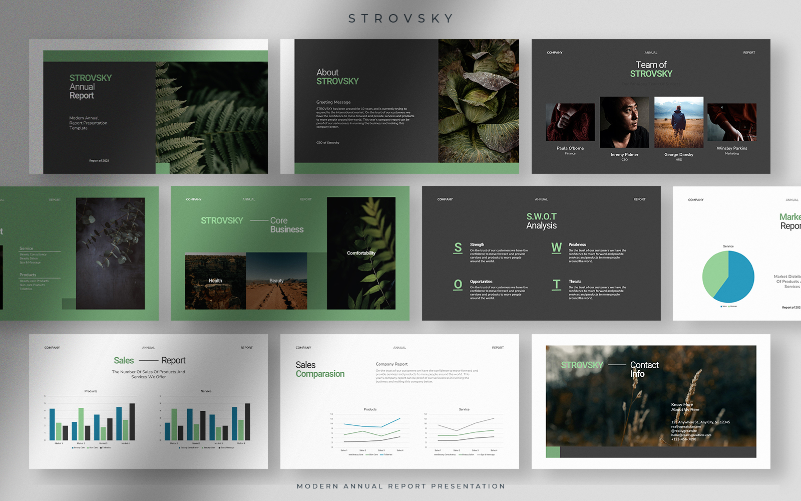 Strovsky - Rain Forest Modern Annual Report Presentation