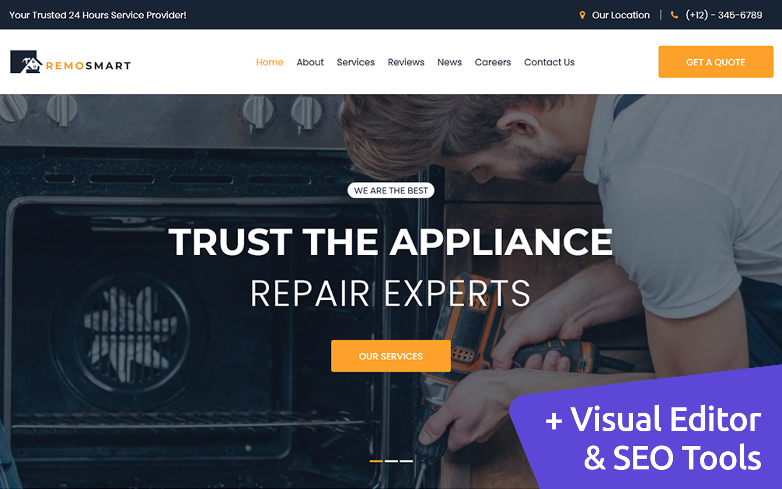 Home Services MotoCMS Website Design