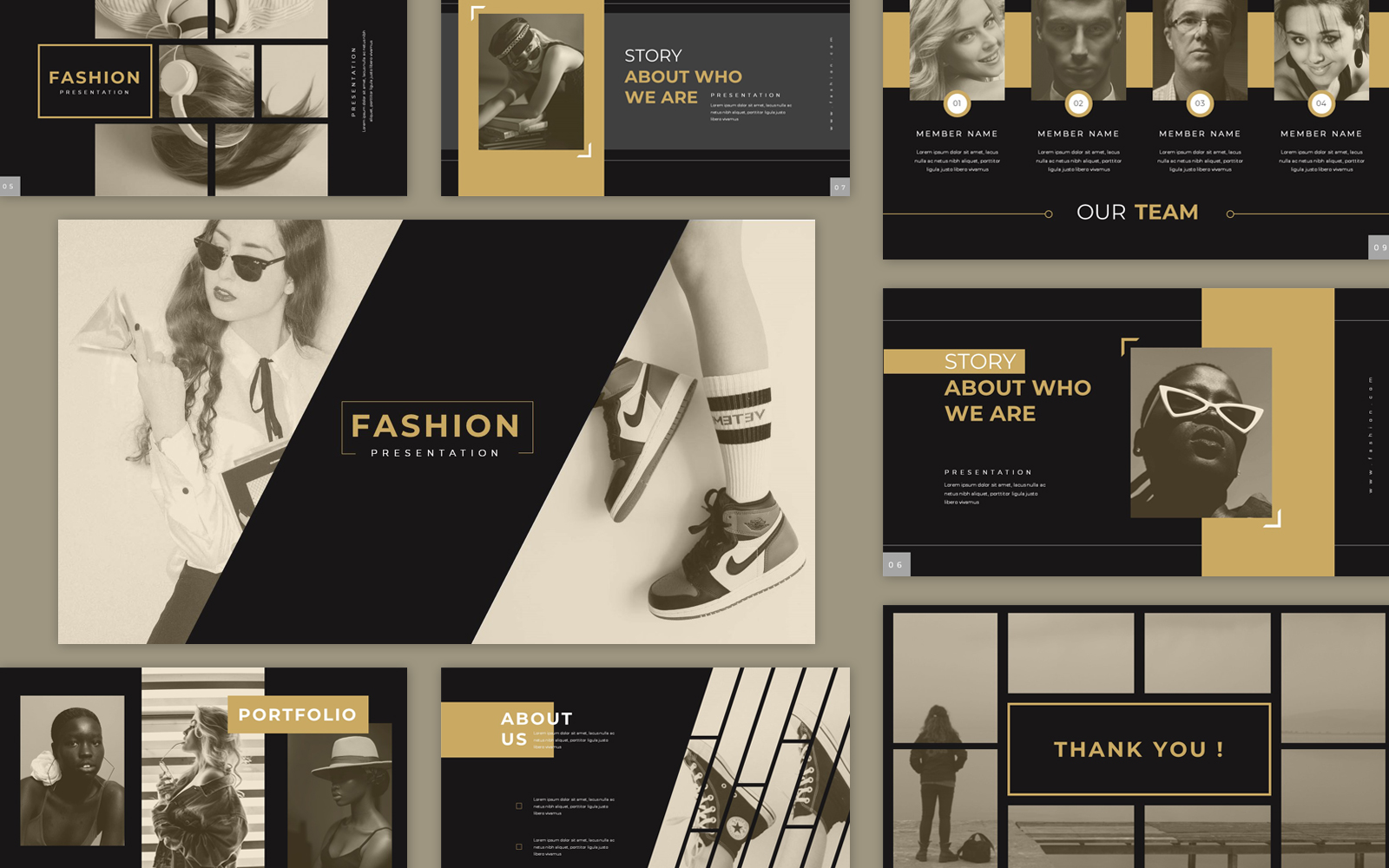 Fashion Professional Unique PowerPoint Presentation Template