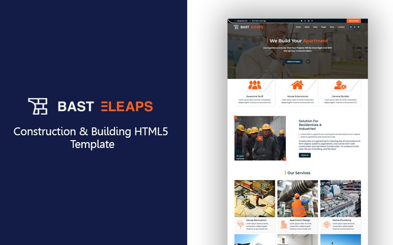 Bast Eleaps - Construction & Building HTML5 Template