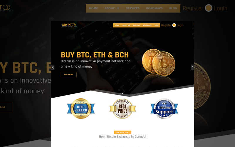 Blockchain & Cryptocurrency HTML5 Landing Page Template