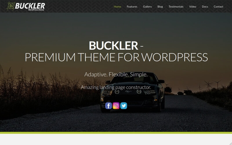 Buckler - WordPress Theme For A Small Business Based On The Single Product