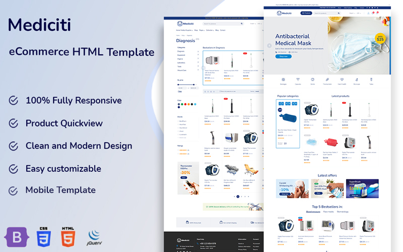 Mediciti - eCommerce HTML Template