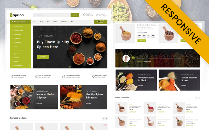 Paprica Spice Food Store WooCommerce Responsive Theme