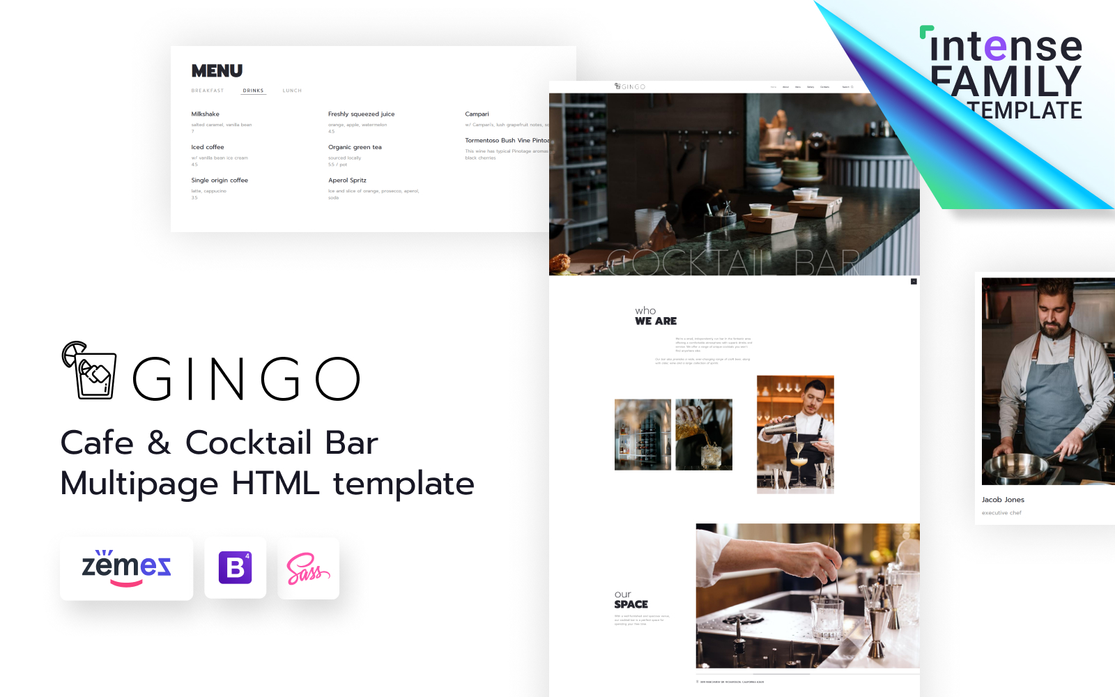 Gingo - Cocktail Bar Website Template