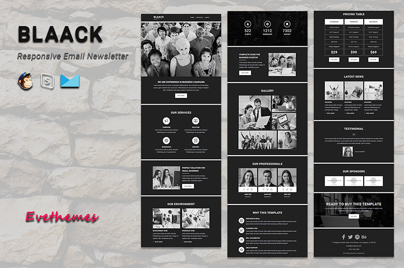 Blaack - Responsive Email Newsletter Template