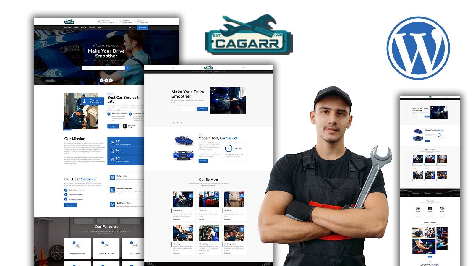 Cagaar Mechanics Car Repair WordPress Theme