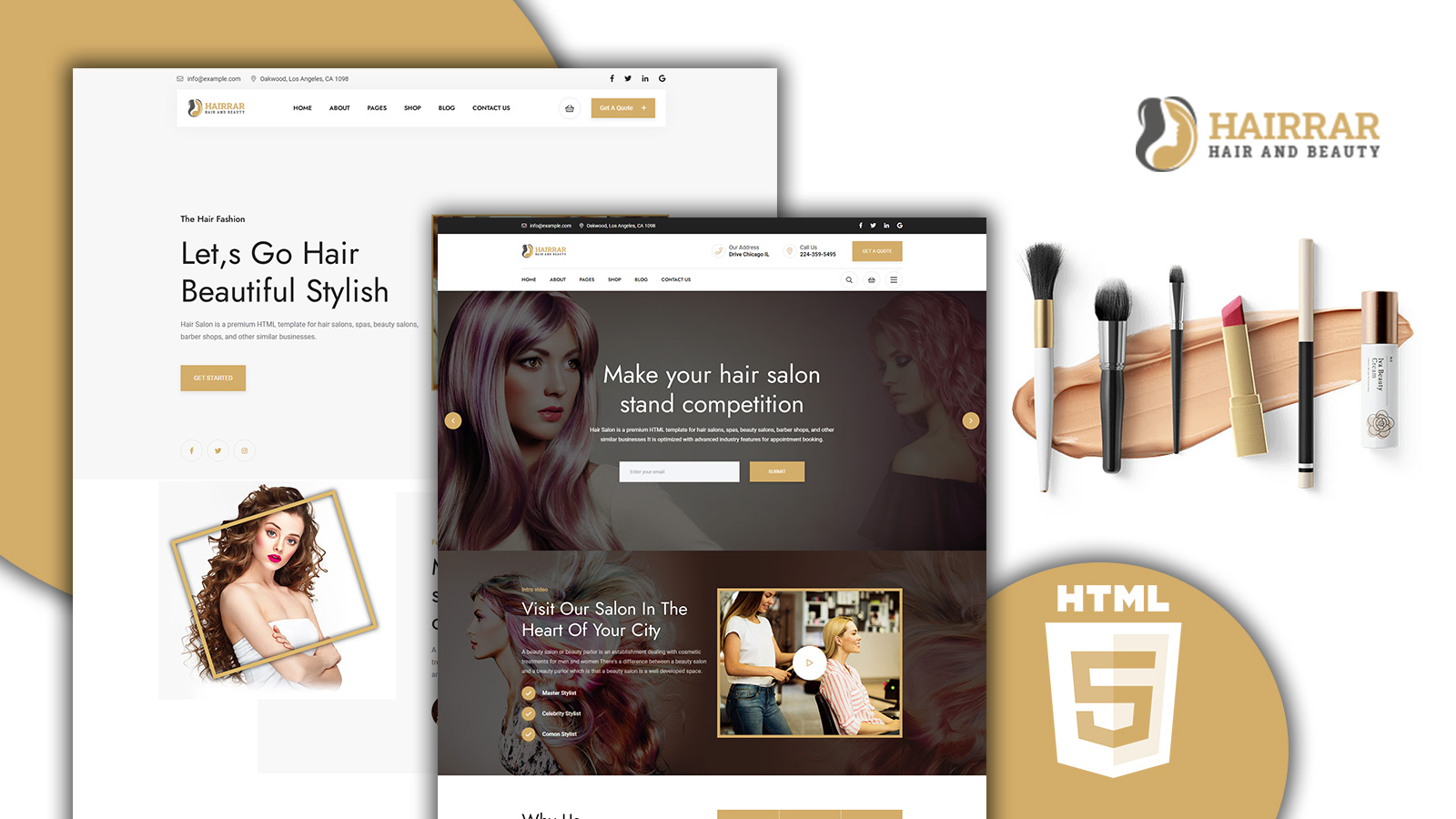 Hairrar Hair And Beauty Salon HTML5 Website Template