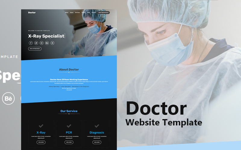 Doctor Personal Profile Multipurpose Website Landing Page Template