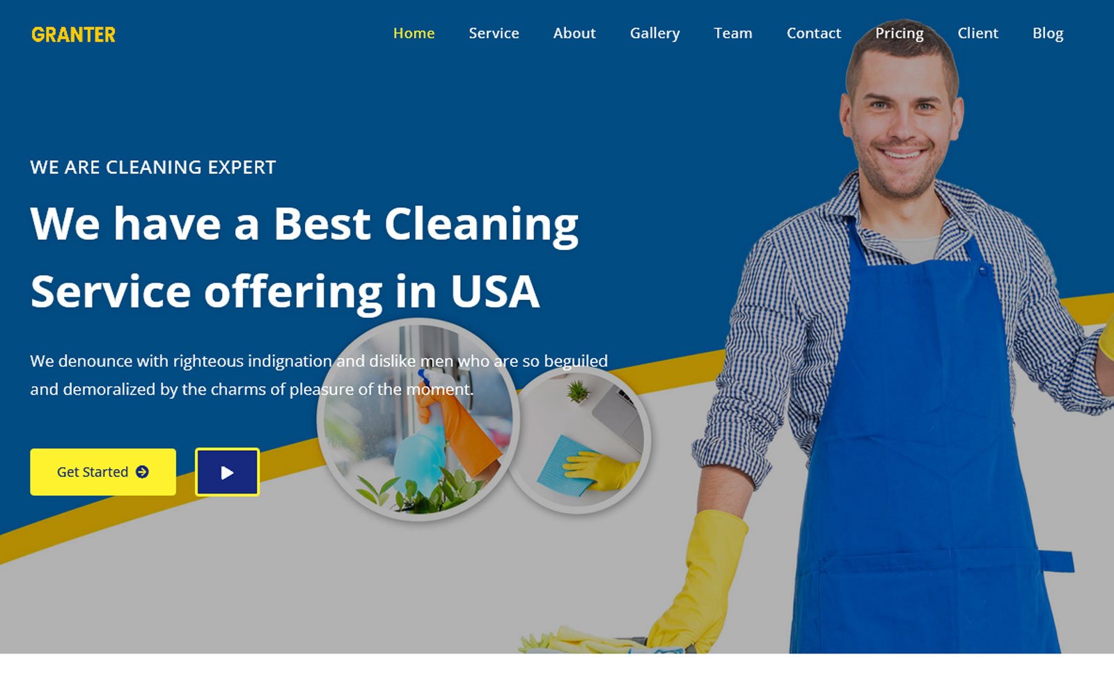 Granter | Cleaning Service Bootstrap Landing Page Theme