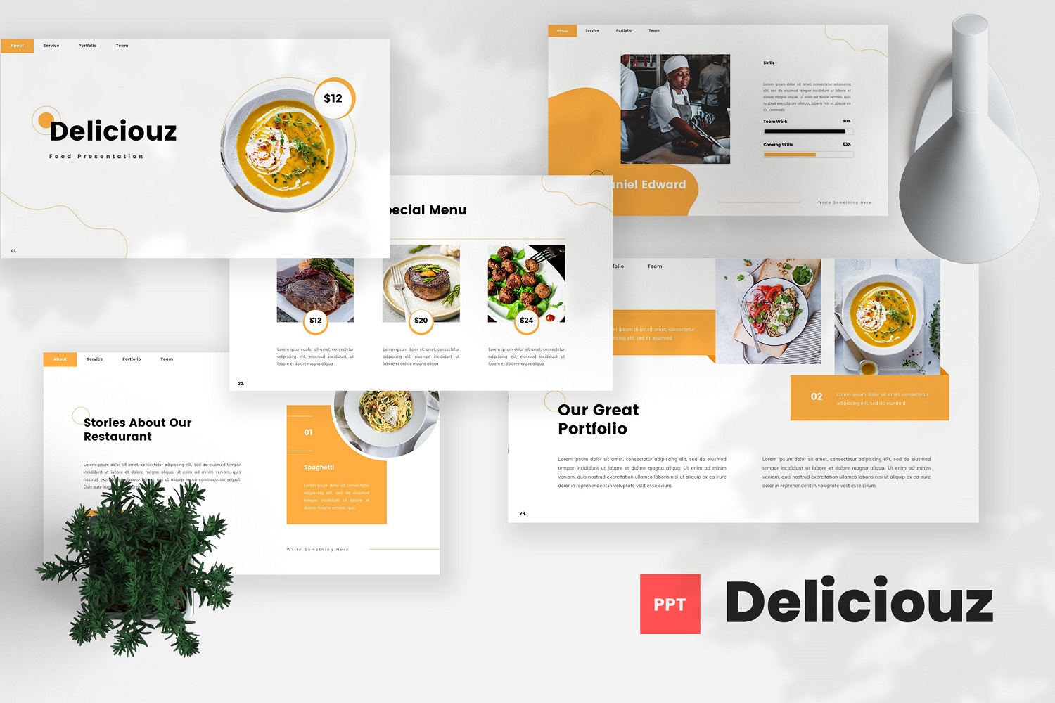 Deliciouz - Food PowerPoint Template