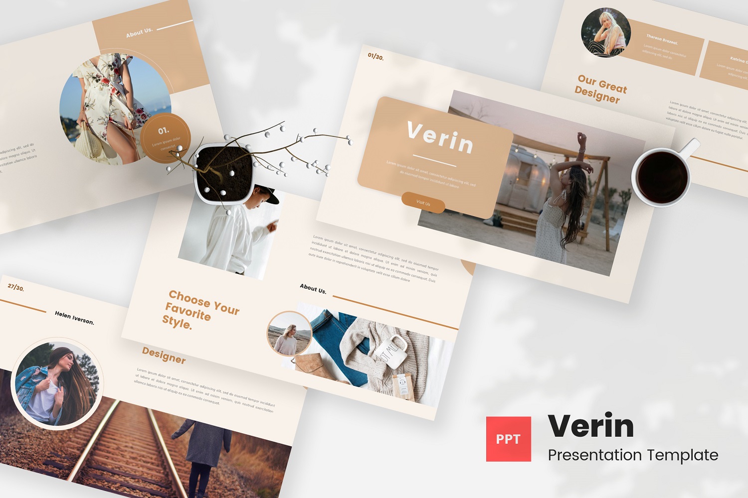 Verin — Bohemian Fashion Powerpoint Template