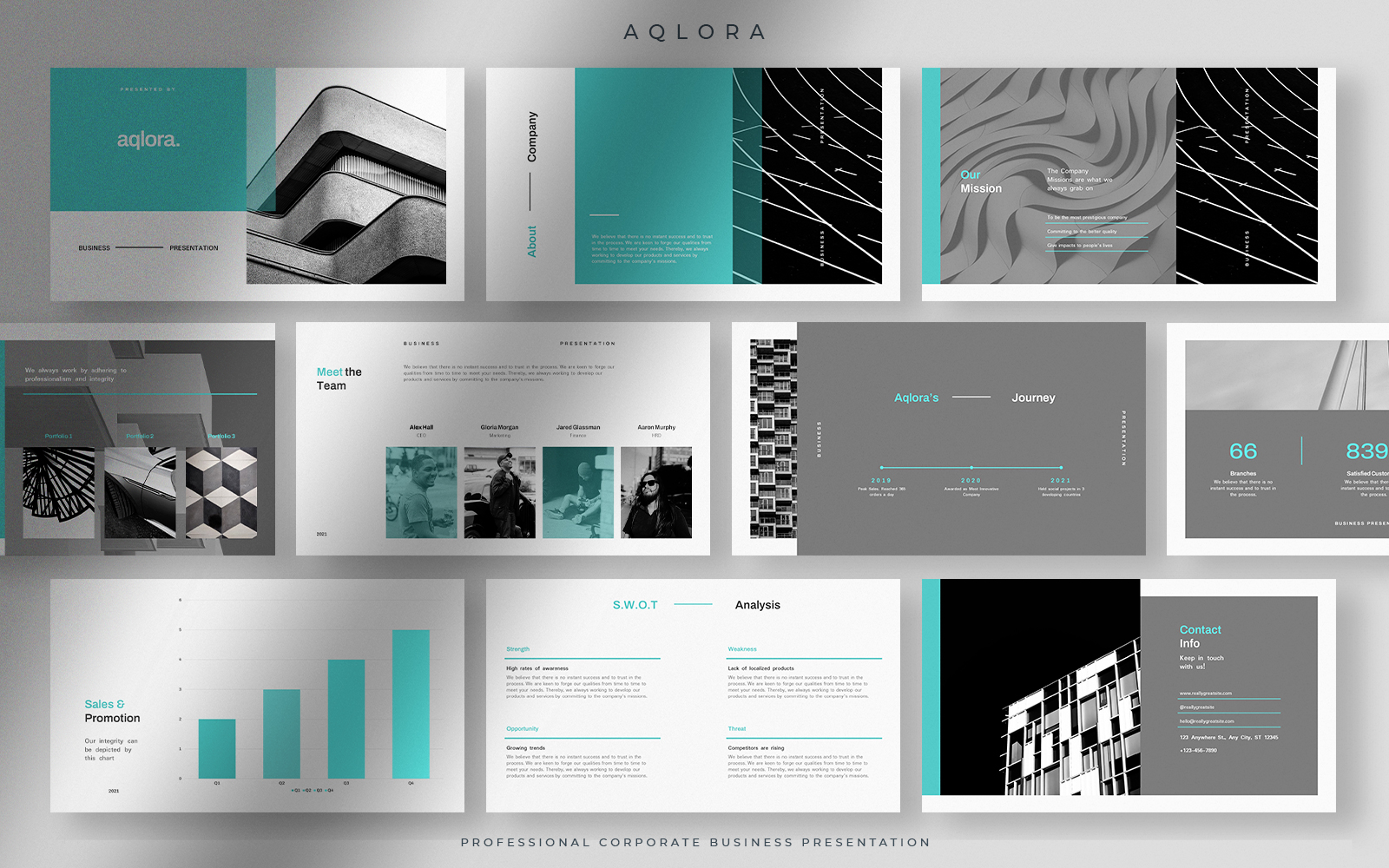 Aqlora - Professional Corporate Business Presentation