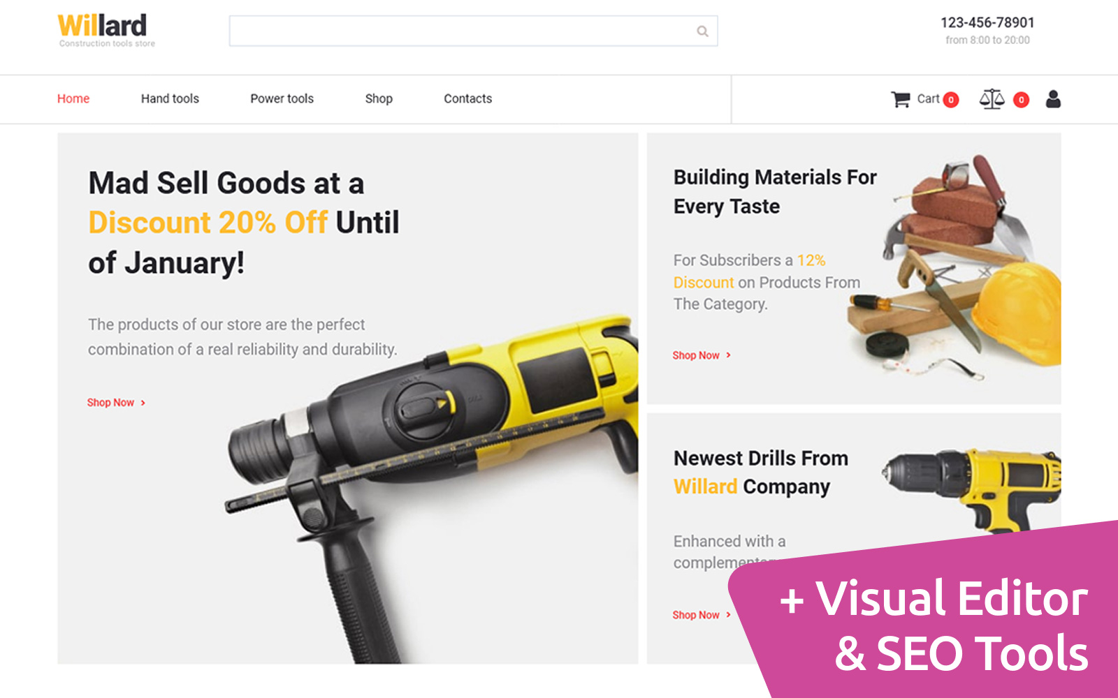 Сonstruction Firm Moto CMS Ecommerce Website Template