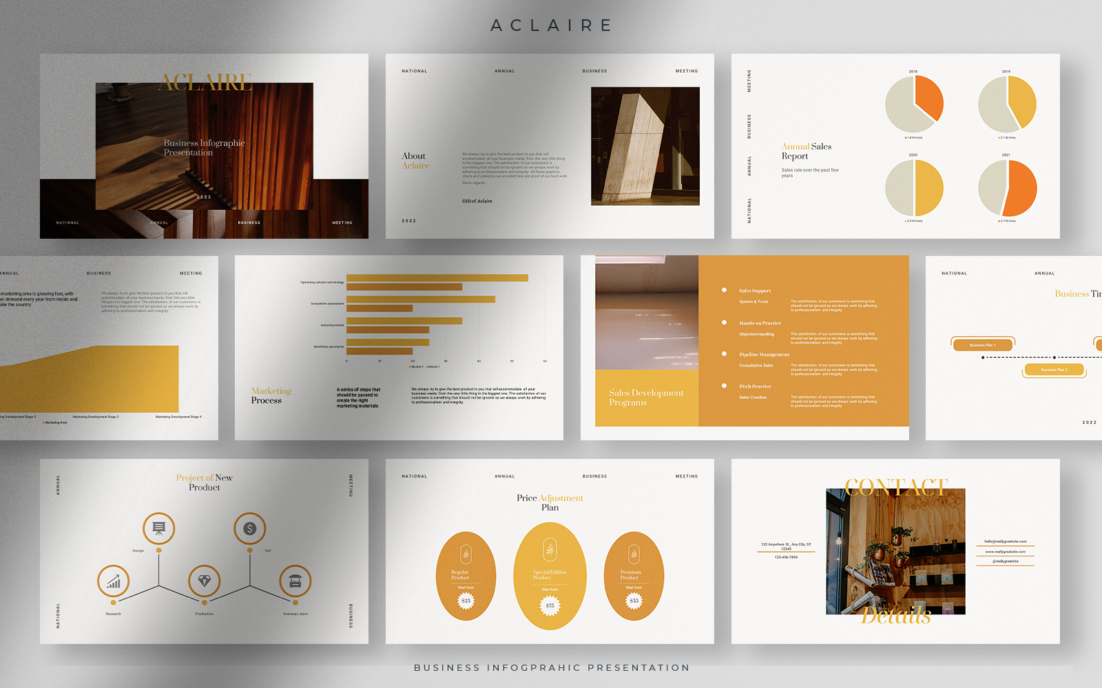 Aclaire - Yellow Business Infographic Presentation