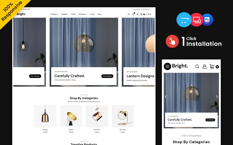 Bright – Lighting and Furniture Multipurpose Store OpenCart Store