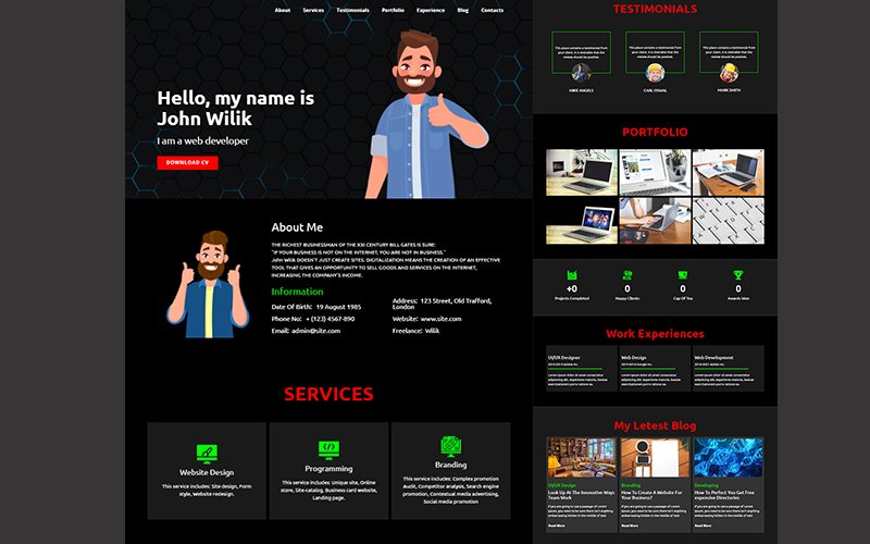Portfo - Fully Responsive Working Landing Page Template