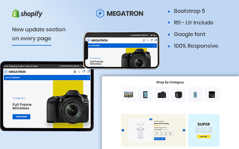 Megatrone - The Electronics & Gadgets Premium Shopify Theme