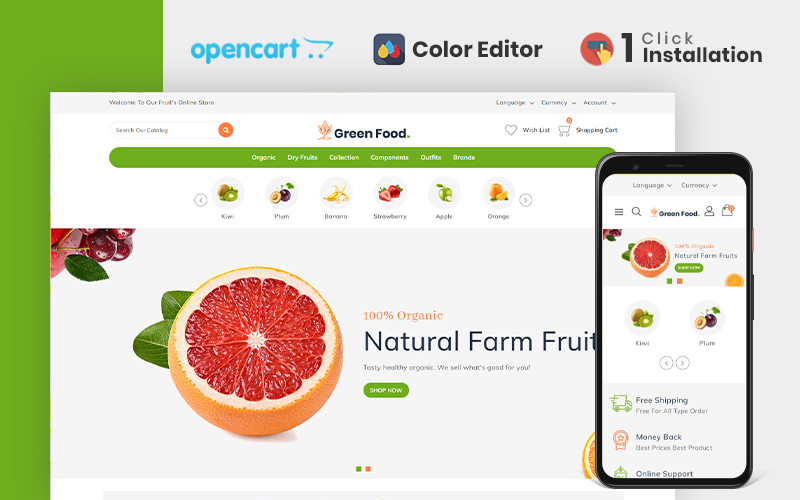 Greenfood Organic Store Opencart Theme