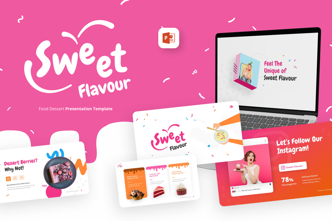 Sweet Flavour Food Creative PowerPoint Template