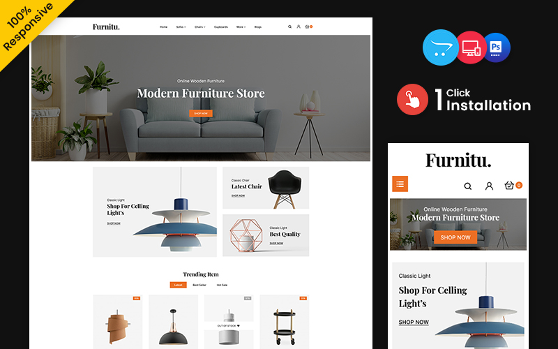 Furnitu - Furniture and Interior Multipurpose Responsive OpenCart theme