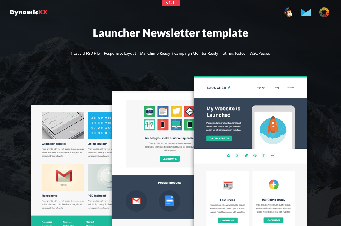 Launcher blog  Newsletter template