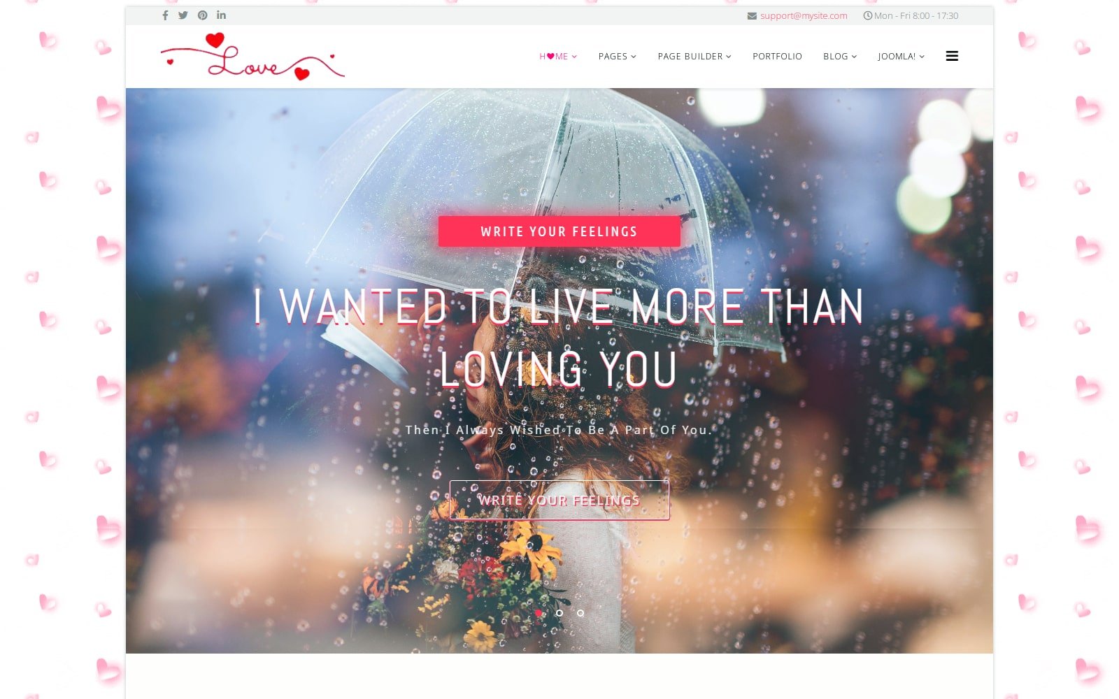 Romantic Love Joomla3  & Joomla4 Template