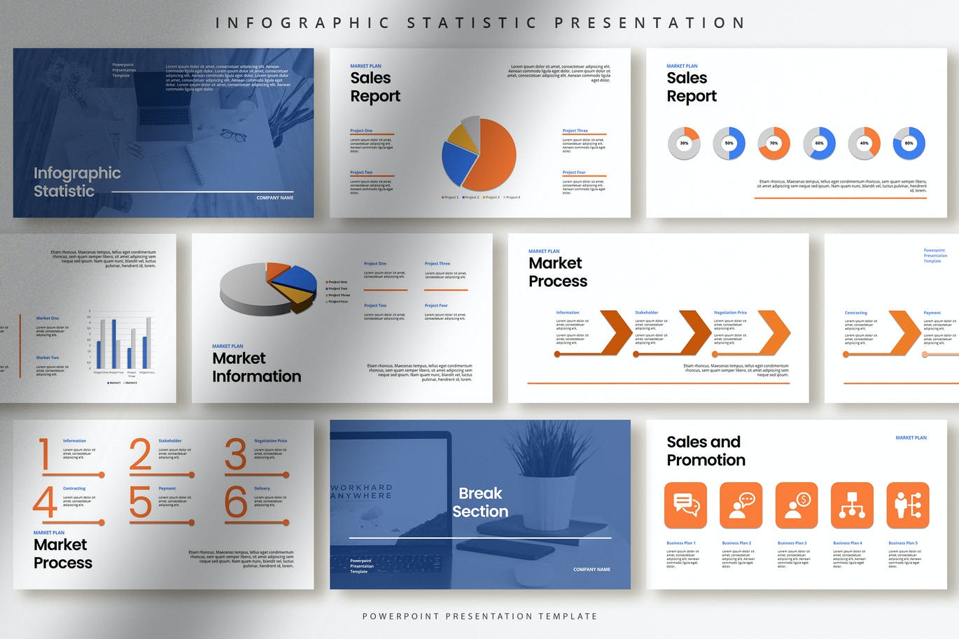 Modern and Professional Infographic Statistic Powerpoint Template