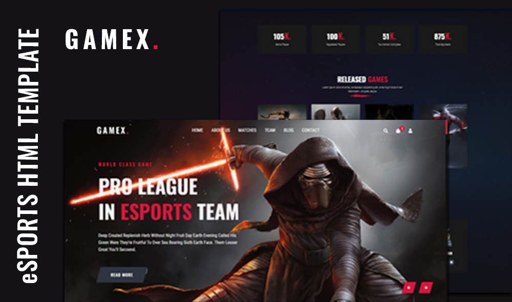 Gamex - eSports Html Template