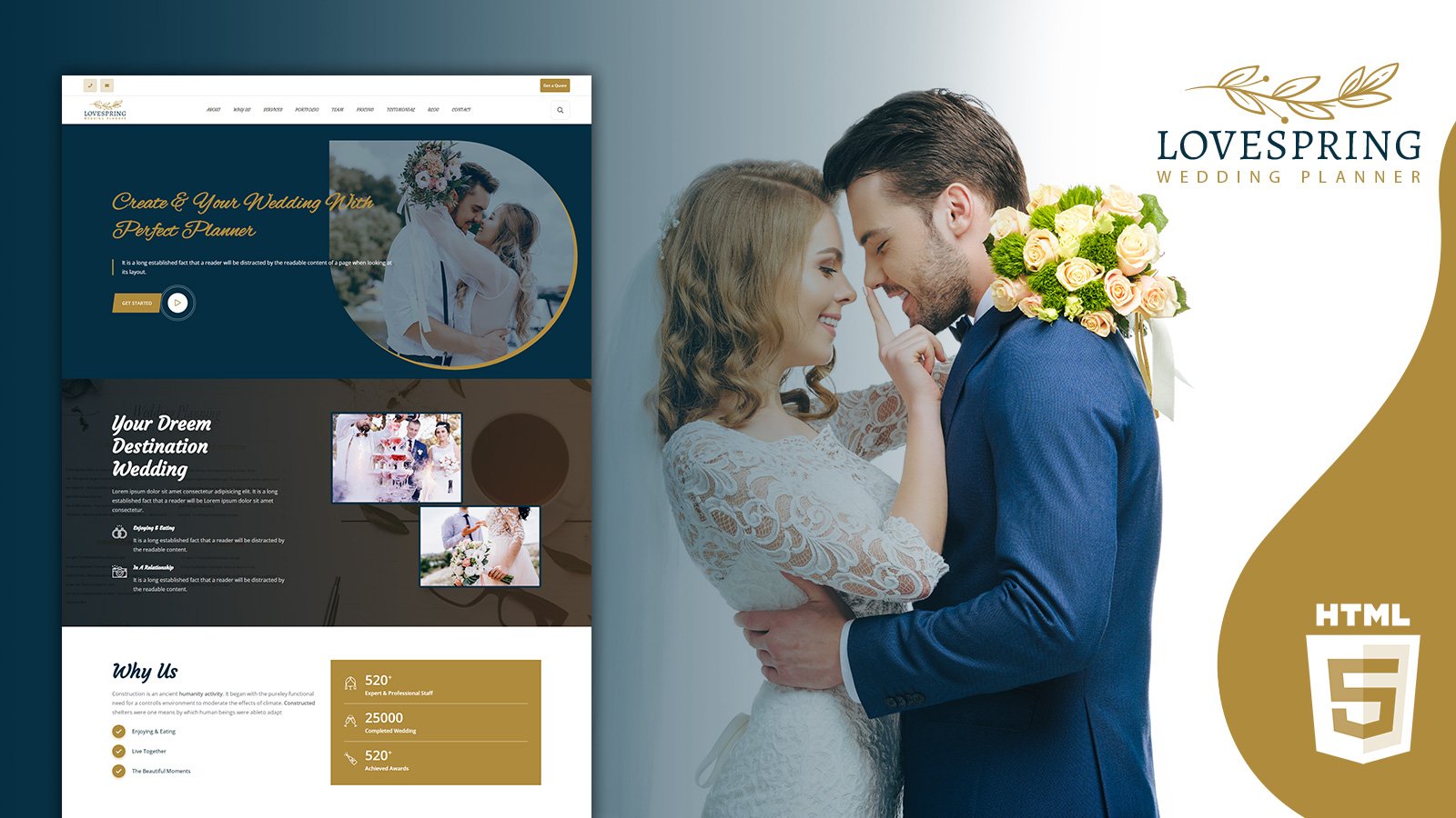 Lovespring Wedding Planner Landing Page Template