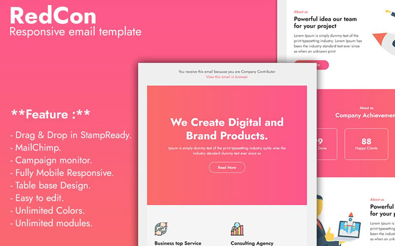 RedCon - Responsive Email Template