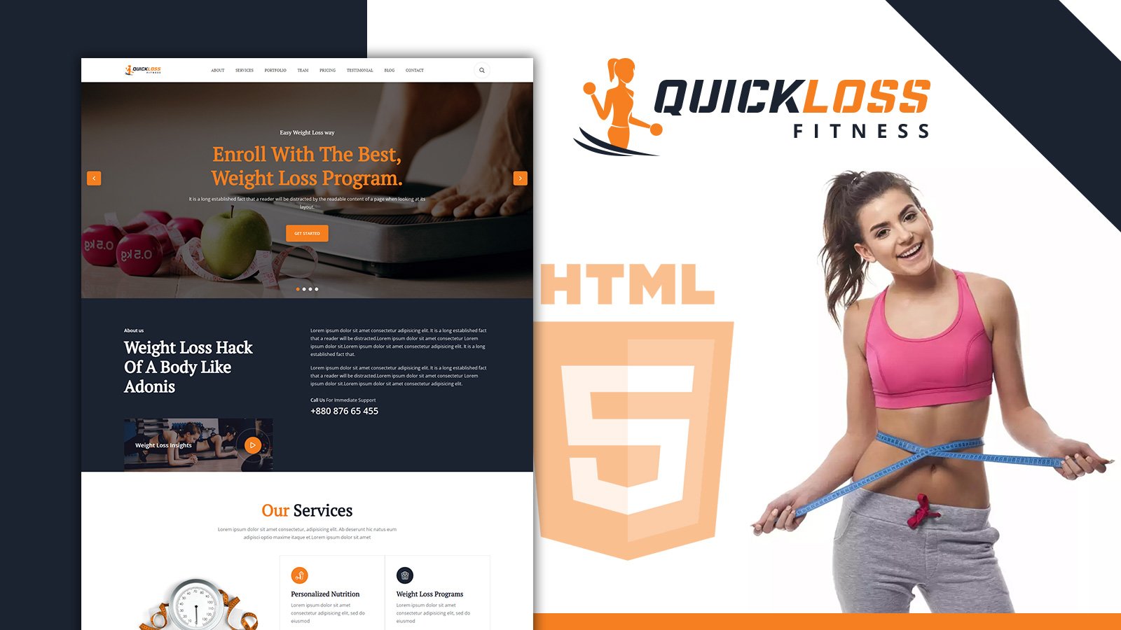 Quickloss Weight Loss Clinic Landing Page Template